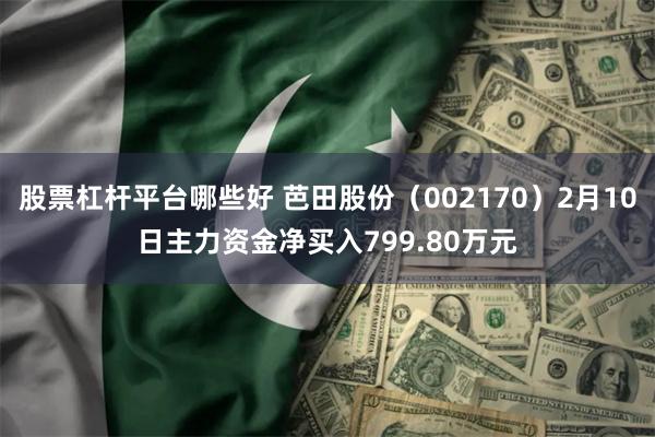股票杠杆平台哪些好 芭田股份（002170）2月10日主力资金净买入799.80万元