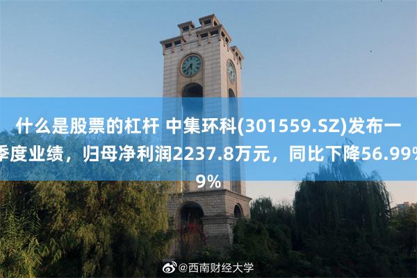 什么是股票的杠杆 中集环科(301559.SZ)发布一季度业绩，归母净利润2237.8万元，同比下降56.99%