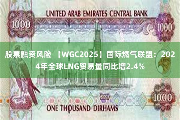 股票融资风险 【WGC2025】国际燃气联盟：2024年全球LNG贸易量同比增2.4%