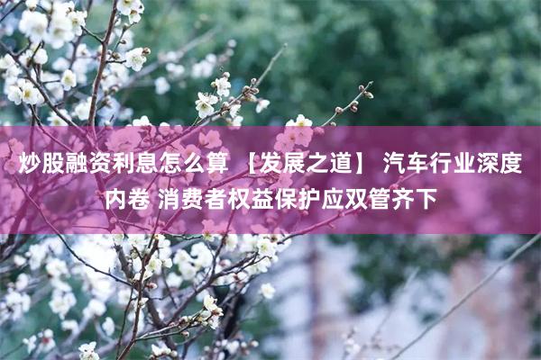 炒股融资利息怎么算 【发展之道】 汽车行业深度内卷 消费者权益保护应双管齐下